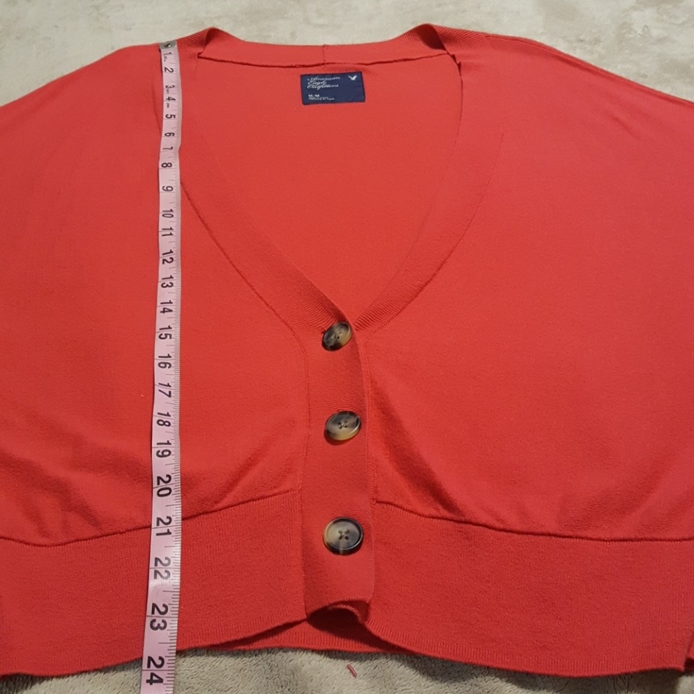 AEO Oversized Red Batwing Shrug/Cardi. Sz. Med. - Picture 6 of 6